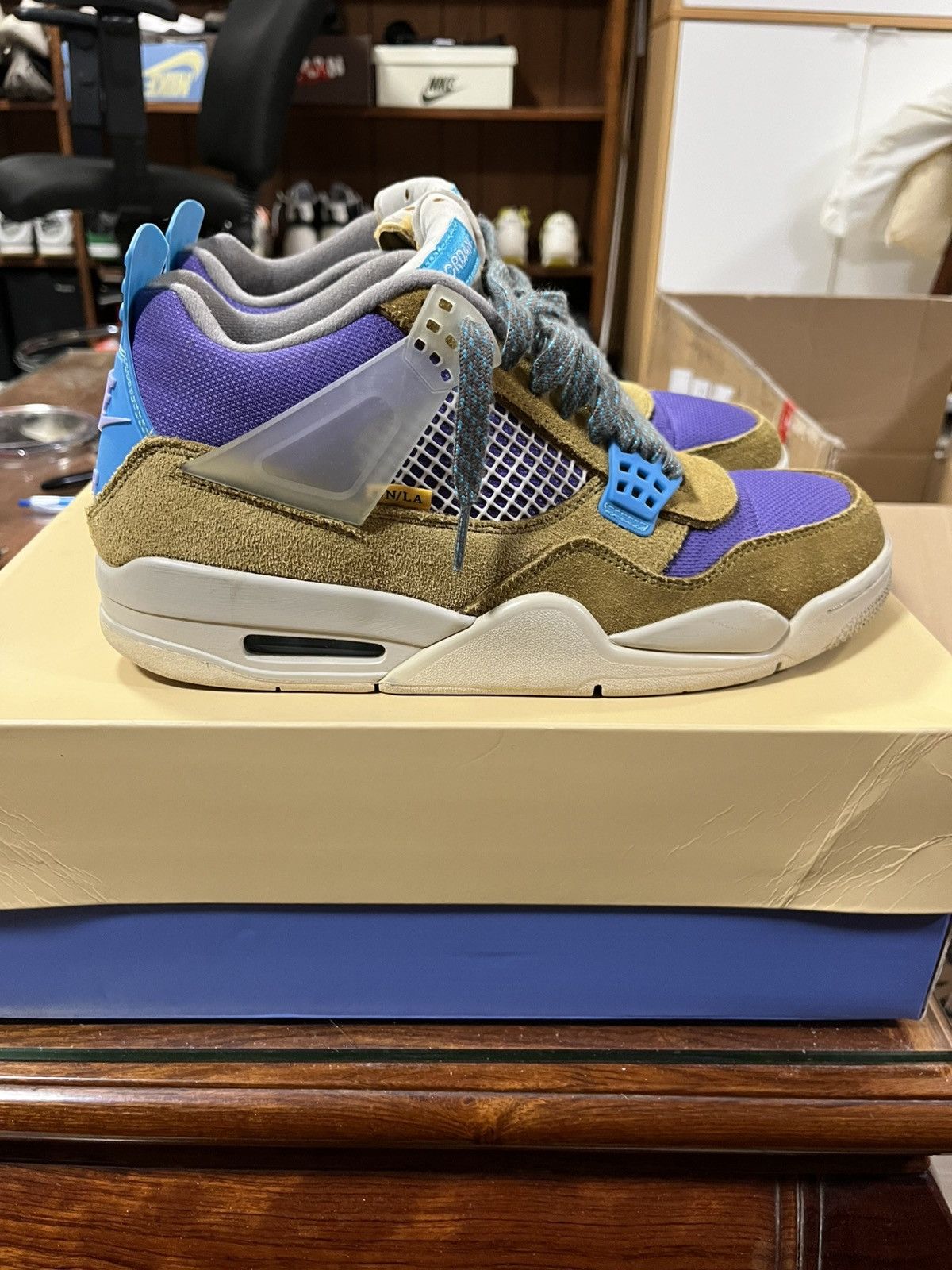 Nike × Union LA Jordan 4 union moss size 9.5 Size US 9.5 / EU 42-43 - 1 Thumbnail