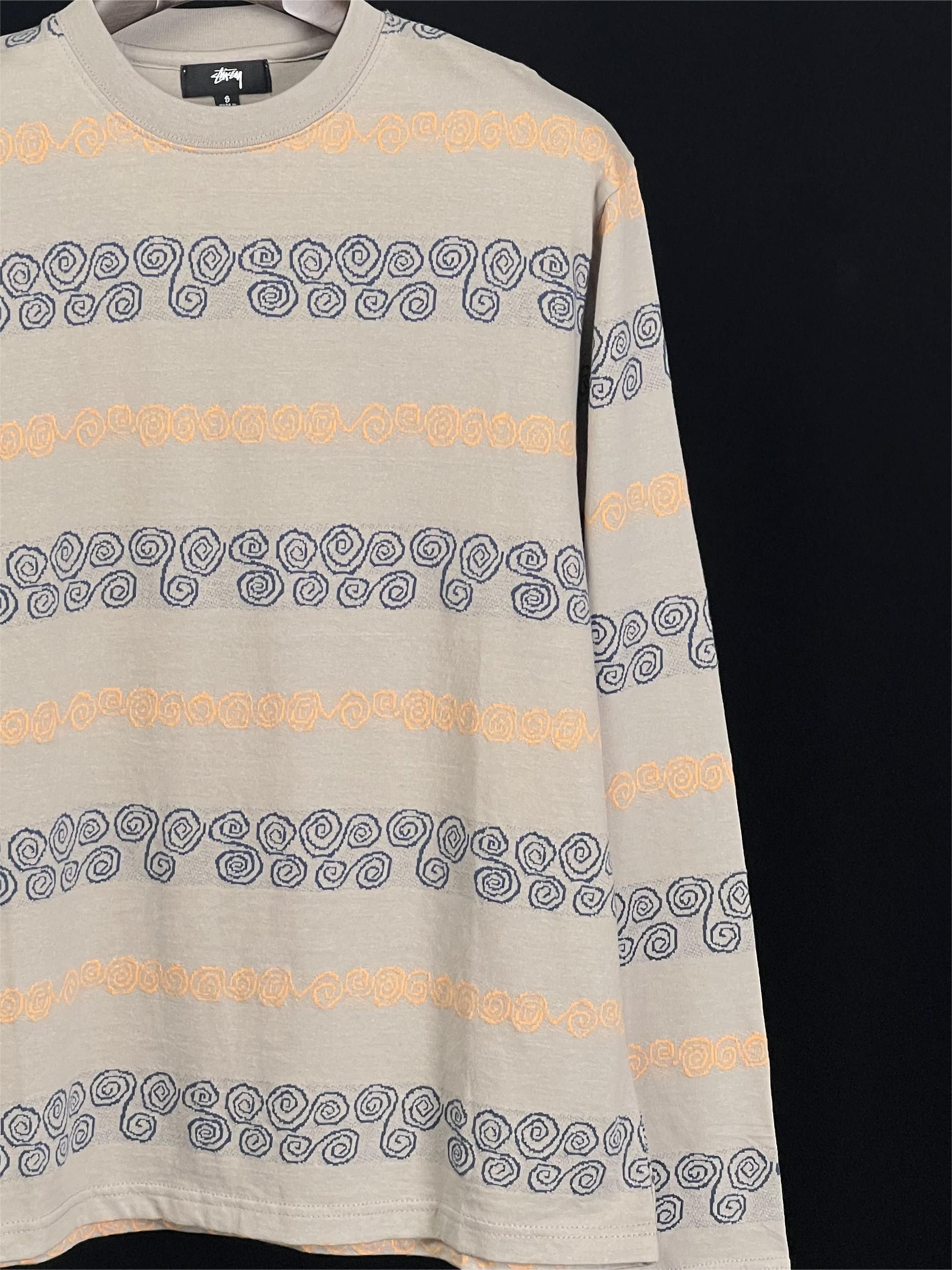 Stussy Brand New Swirl Stripe LS Crew Brown (FW21) S Size US S / EU 44-46 / 1 - 3 Thumbnail