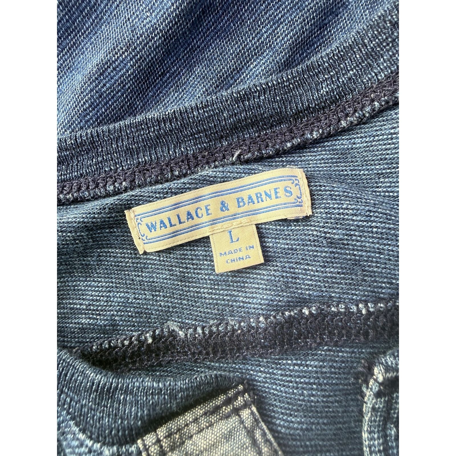 J.Crew Wallace & Barnes J. Crew Long Sleeve Henley Indigo Size US L / EU 52-54 / 3 - 4 Thumbnail