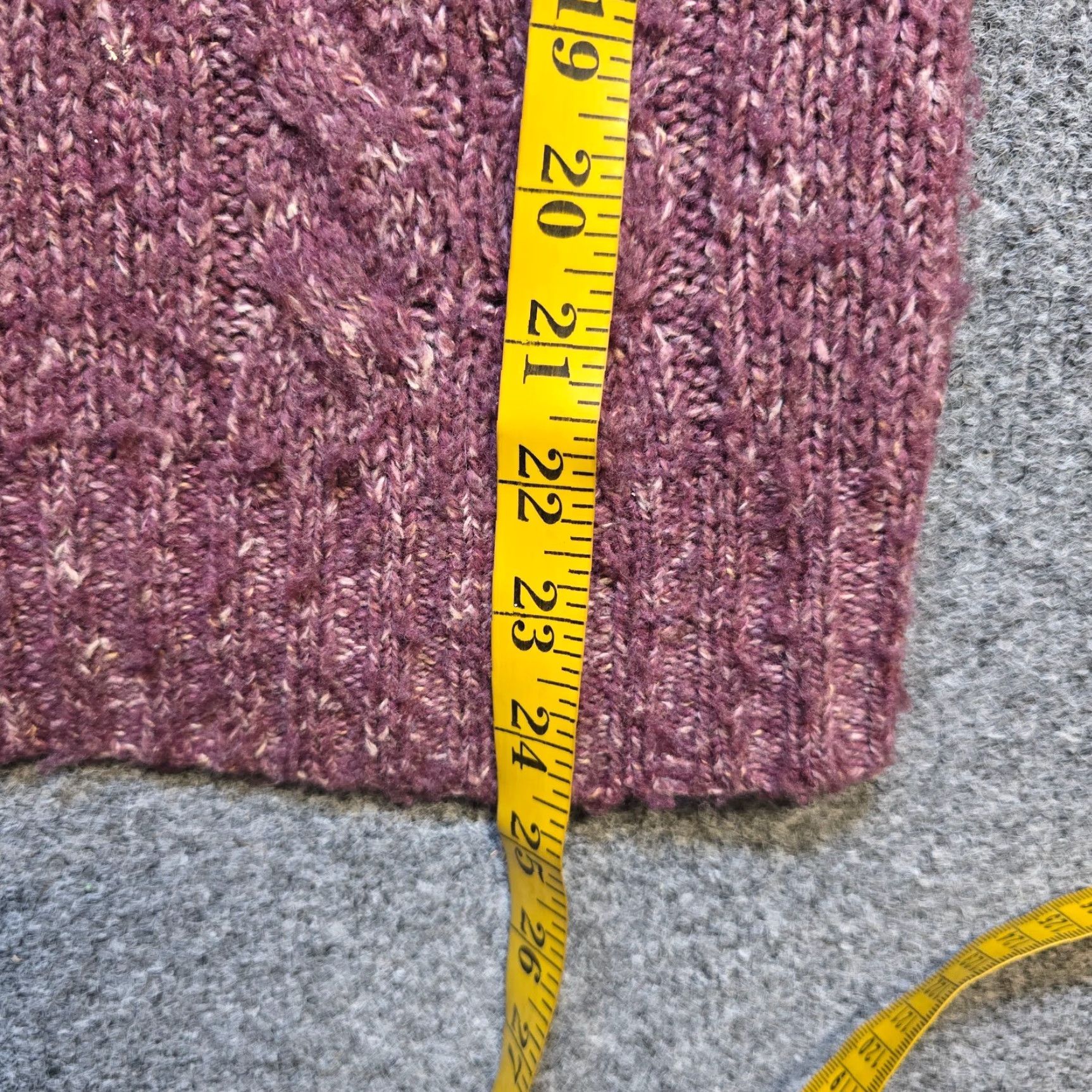 Vintage L.L. Bean Cardigan Women M Purple Cable Knit Long Sleeve" Size M / US 6-8 / IT 42-44 - 7 Thumbnail