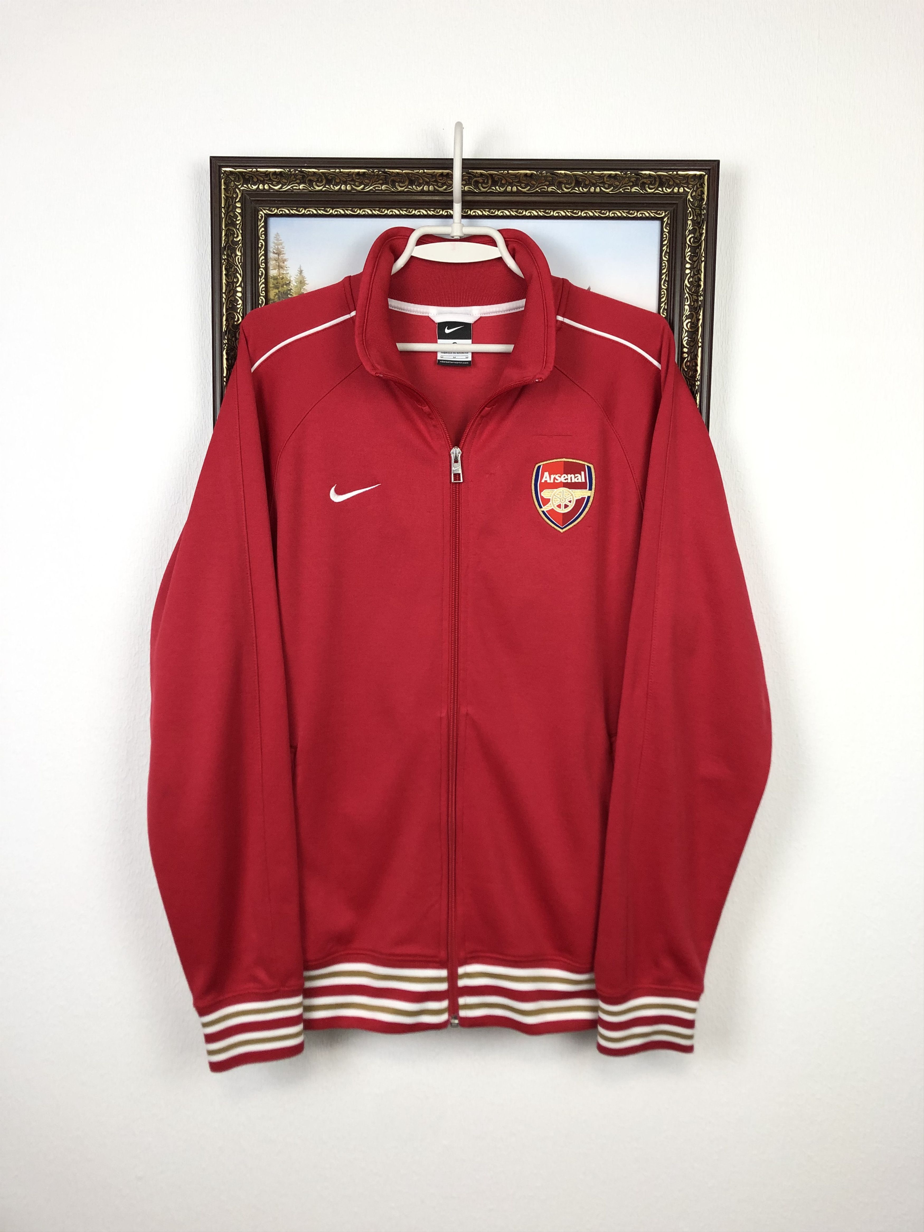 【USED】 arsenal jacket nike y2k Vintage Nike Arsenal Football Jacket Soccer Track Top