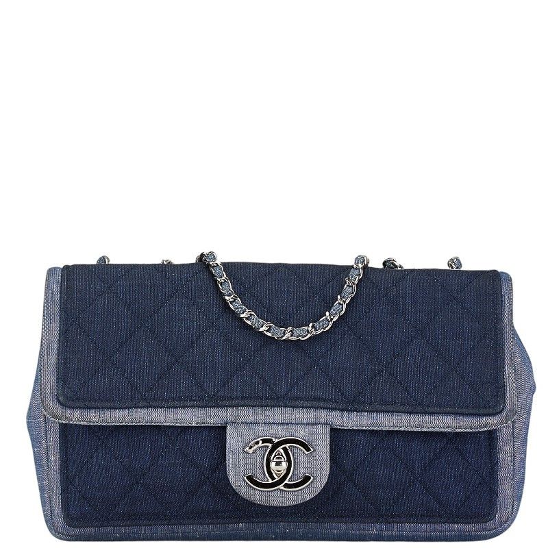 Chanel Chanel Chanel Matelasse 25 Denim Chain Shoulder Bag Denim Shoulder Bag 19xxxx in Very Good Condition Size ONE SIZE - 1 Thumbnail