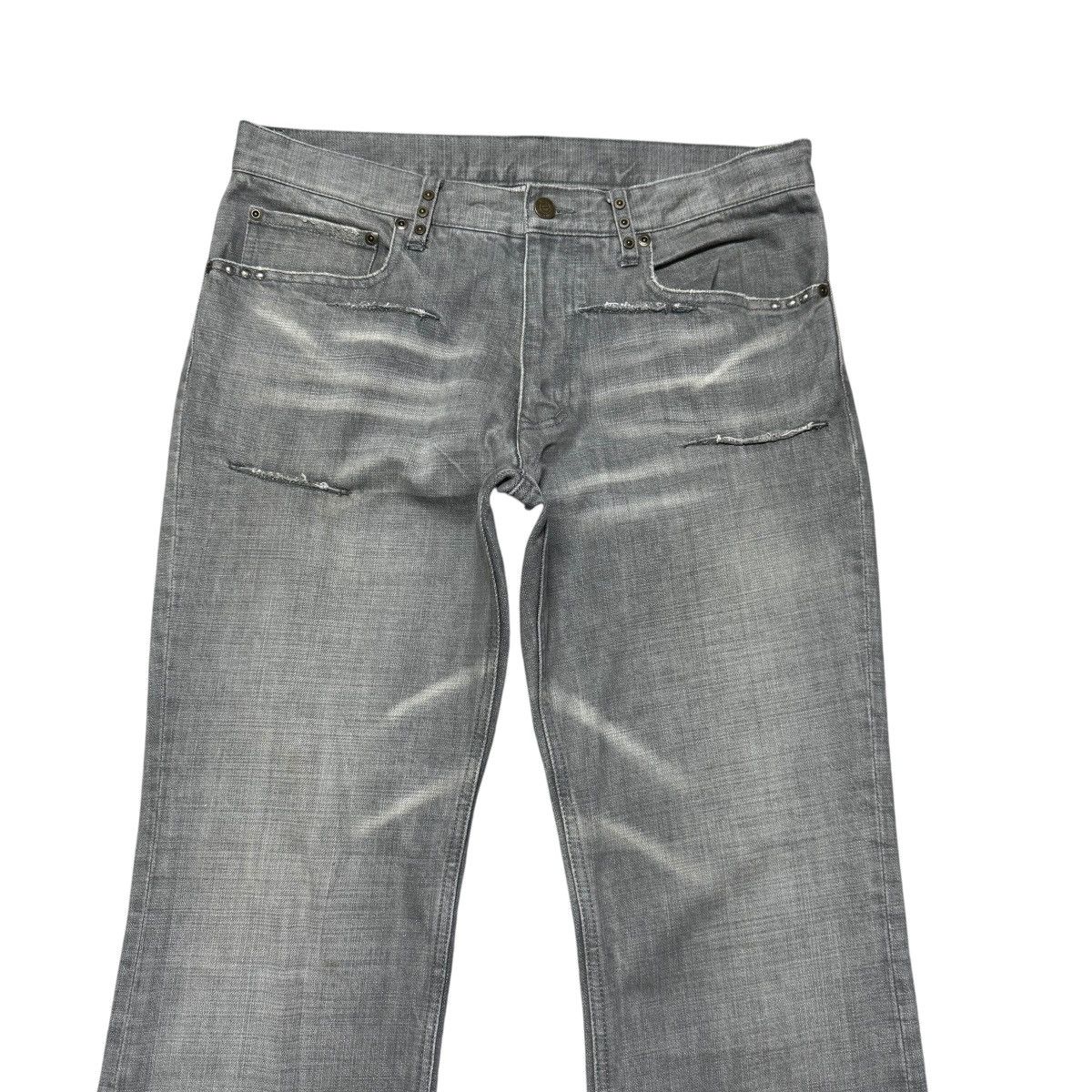 Japanese Brand Monsieur Nicole Denim Flare Jeans Studded Size US 33 - 3 Thumbnail