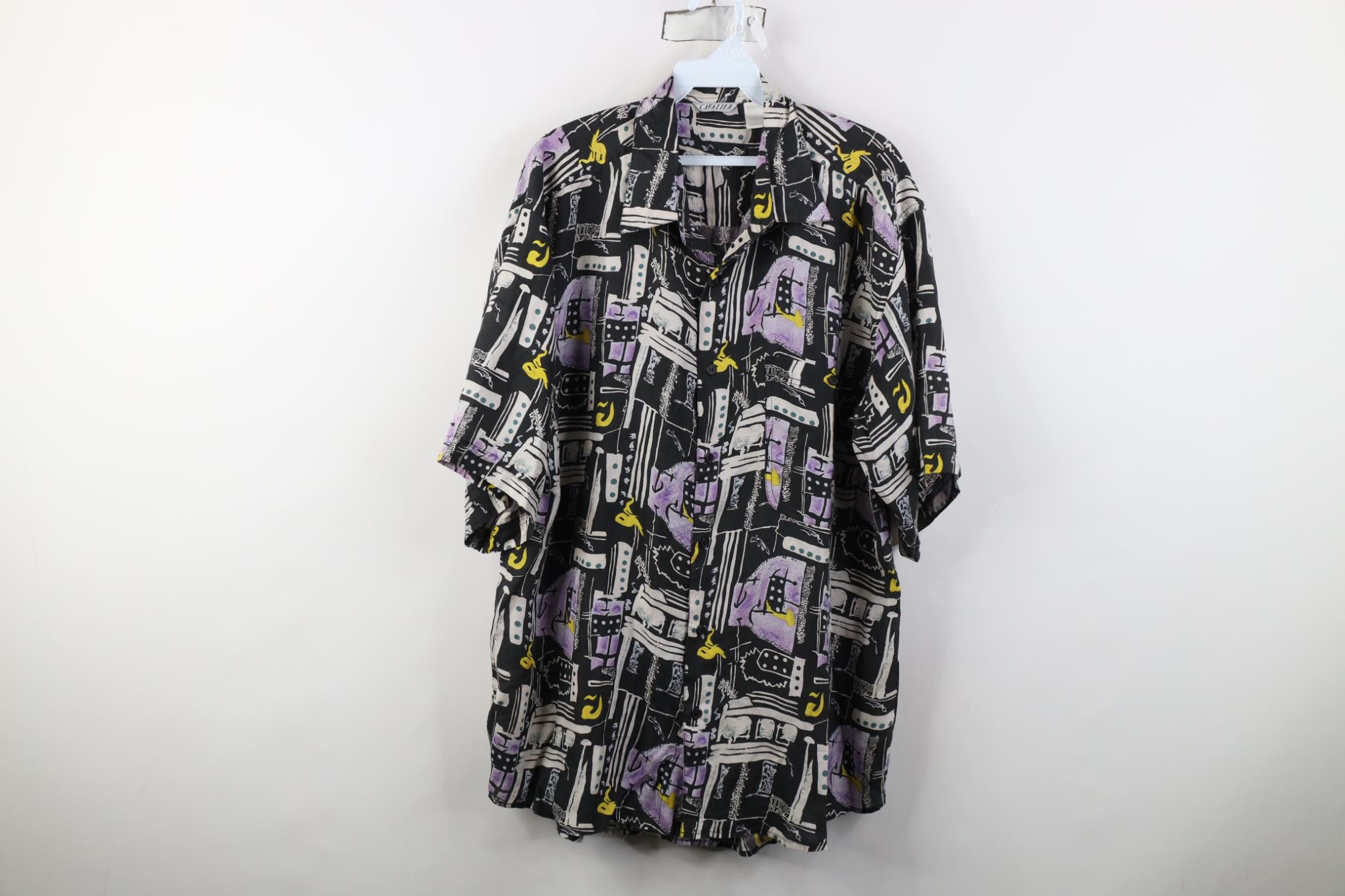 Vintage Vintage 90s Streetwear Short Sleeve Collared Button Shirt Size US L / EU 52-54 / 3 - 1 Thumbnail