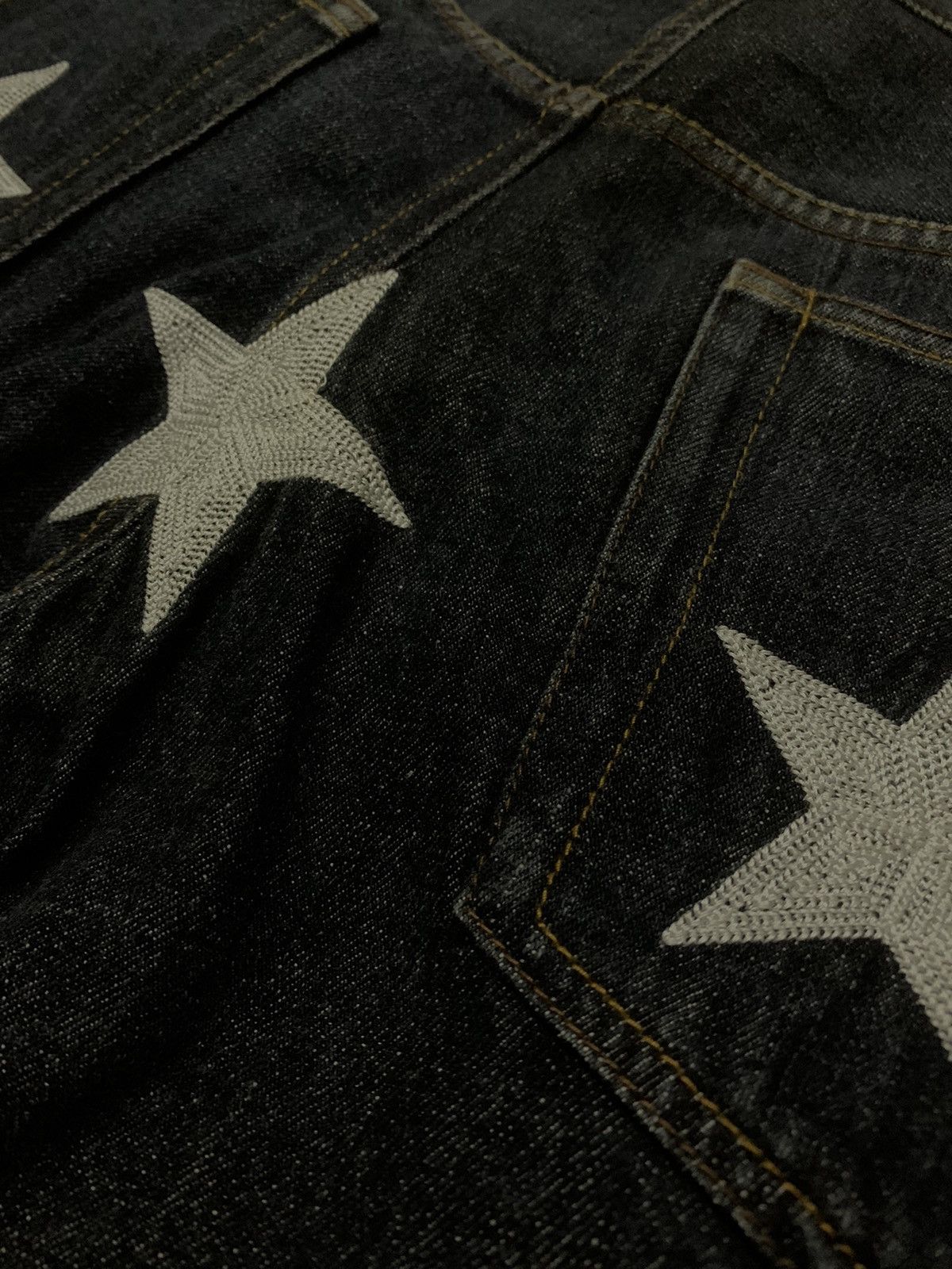 Tommy Hilfiger 💥Vtg Tommy Embroidered Star Black Denim Size US 32 / EU 48 - 4 Thumbnail