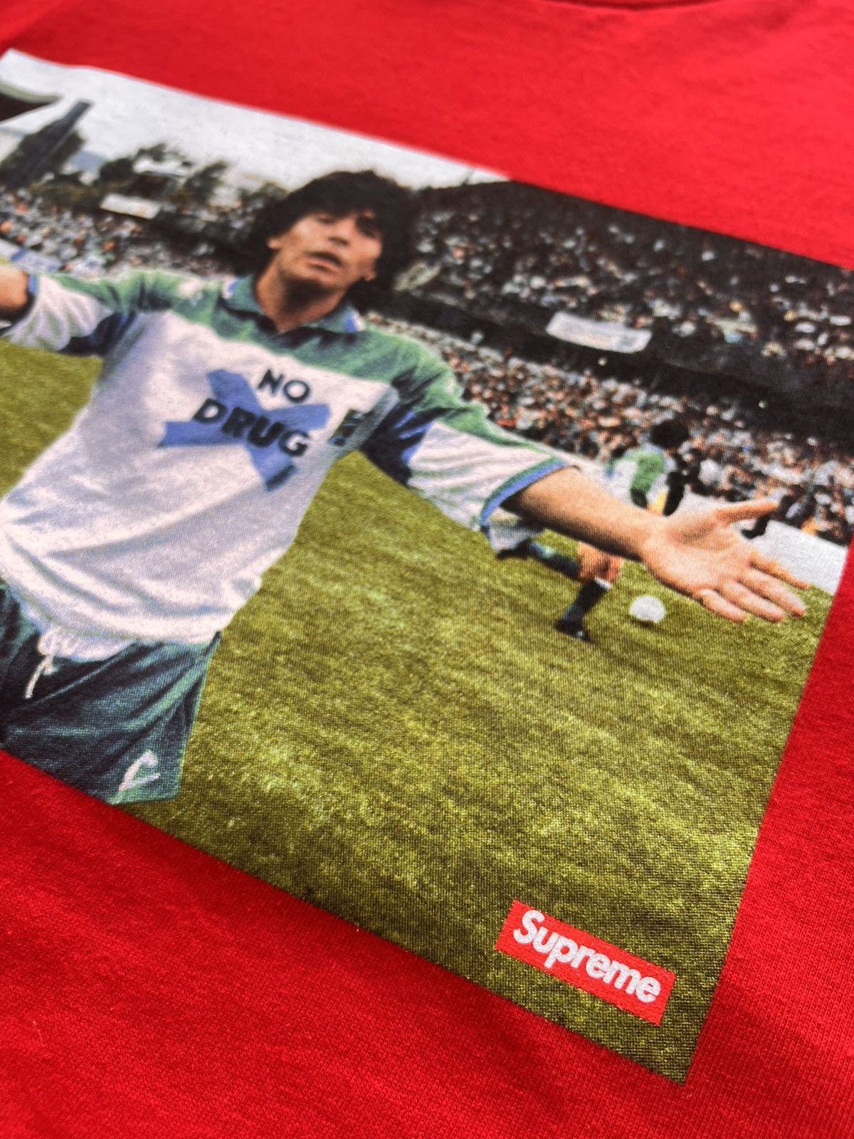 Supreme M Supreme Maradona Tee Red T-shirt football diego drugs new Size US M / EU 48-50 / 2 - 6 Thumbnail