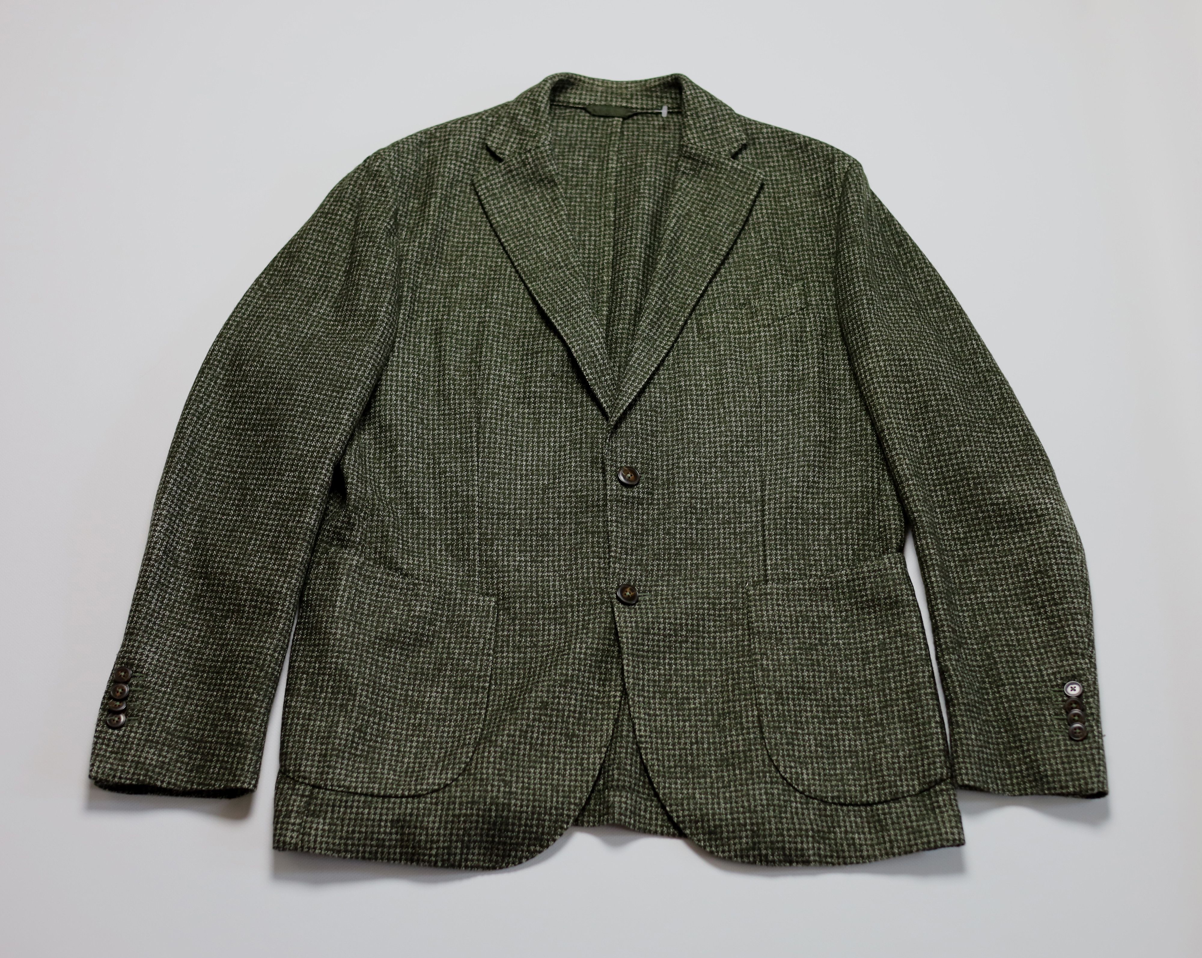 L.B.M. 1911 Plaid Knit Dark Green Sport Jacket Blazer LUBIAM
