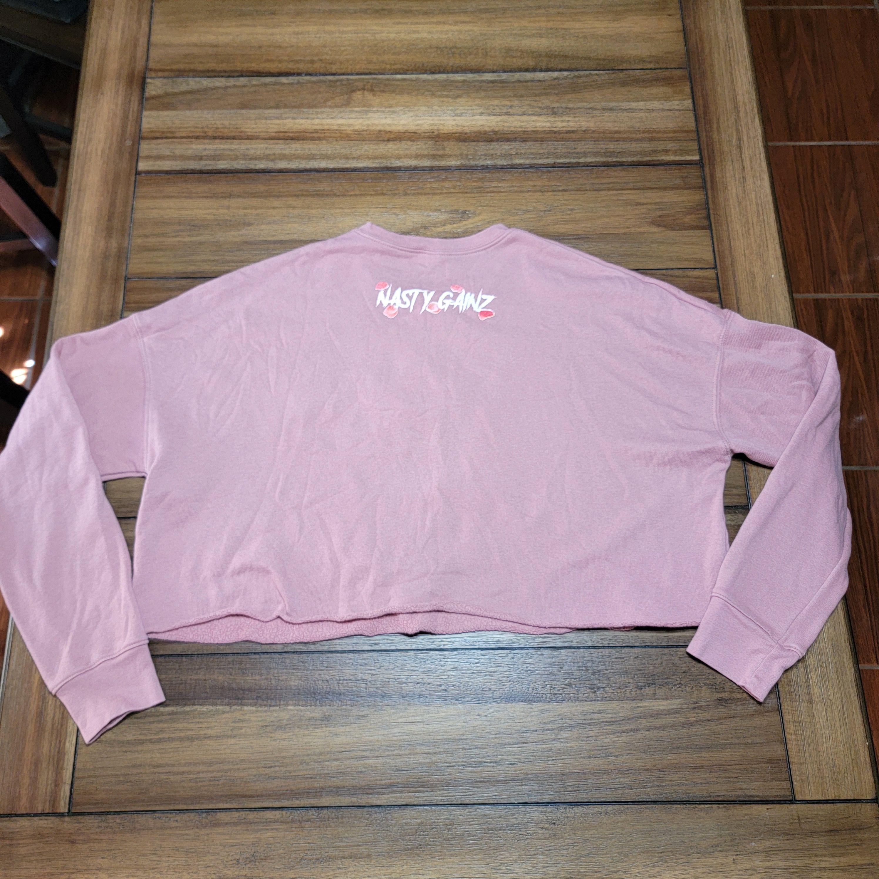 Other LS Oversized Crop Sweatshirt "Flower Power" - Large Size L / US 10 / IT 46 - 3 Thumbnail