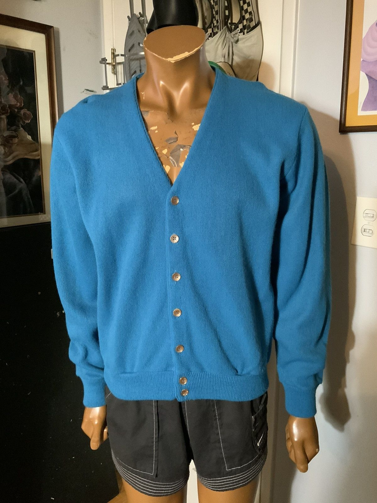 Sears × Vintage VTG 60s 70s Kings Road Sears Rockabilly Cardigan Sweater Size US L / EU 52-54 / 3 - 7 Thumbnail