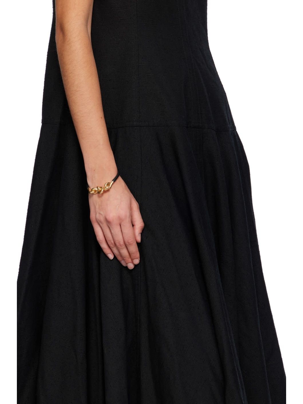Bottega Veneta o1bcso1str0725 Size: S / Loop Leather Bracelet in Black Size ONE SIZE - 3 Thumbnail