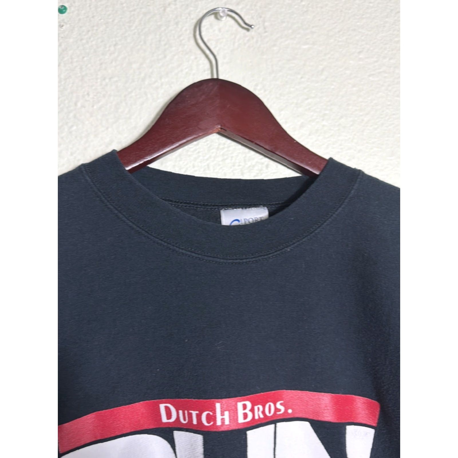 Vintage VINTAGE Port And Company Sweatshirt Black Pullover Men L Hollywoodland Dutch Bros run Dbw Stained Size US L / EU 52-54 / 3 - 5 Thumbnail