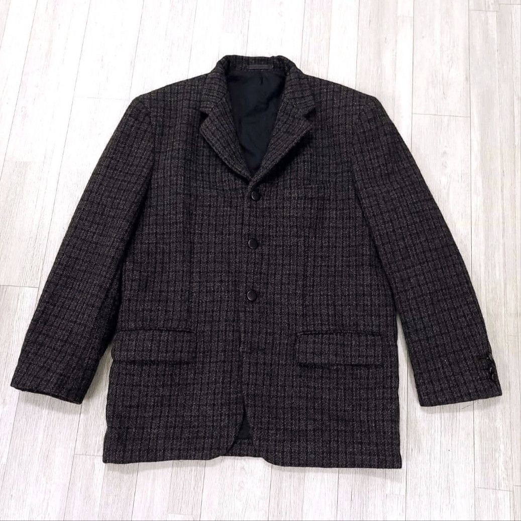 Comme des Garcons 80s COMME DES GARÇONS HOMME Tweed Wool Coat Jacket Size US M / EU 48-50 / 2 - 7 Thumbnail