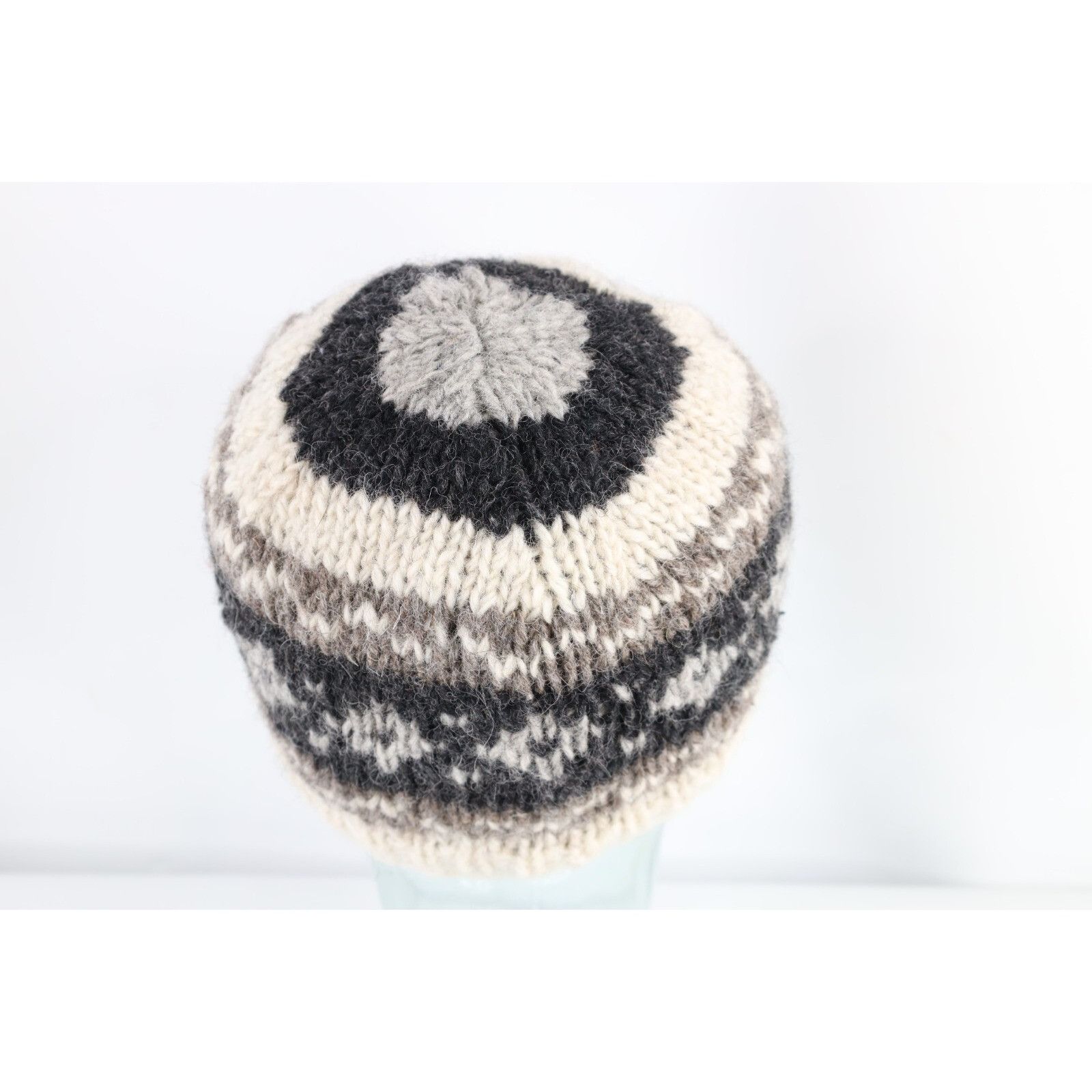 Vintage Vintage 90s Streetwear Fair Isle Wool Knit Winter Beanie Size ONE SIZE - 3 Thumbnail
