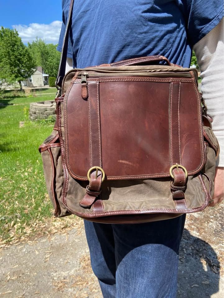 Other Vintage Korchimar Waxed Canvas/Leather Messenger Bag Size ONE SIZE - 6 Thumbnail