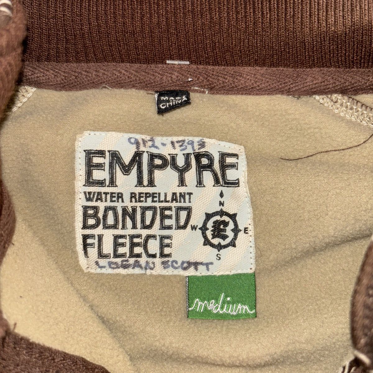Designer × Empyre Empyre Brown Zip Up Hoodie Size Medium Zipper Pockets Size US M / EU 48-50 / 2 - 3 Thumbnail