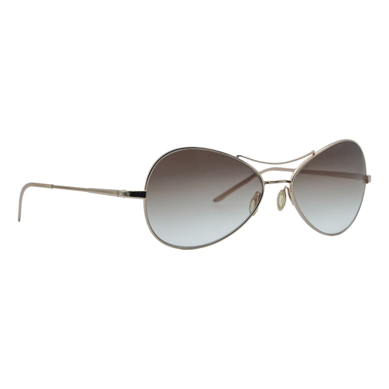 Prada Prada SPR 53B Metal Gold Gradient Aviator Logo Sunglasses Size ONE SIZE - 1 Thumbnail
