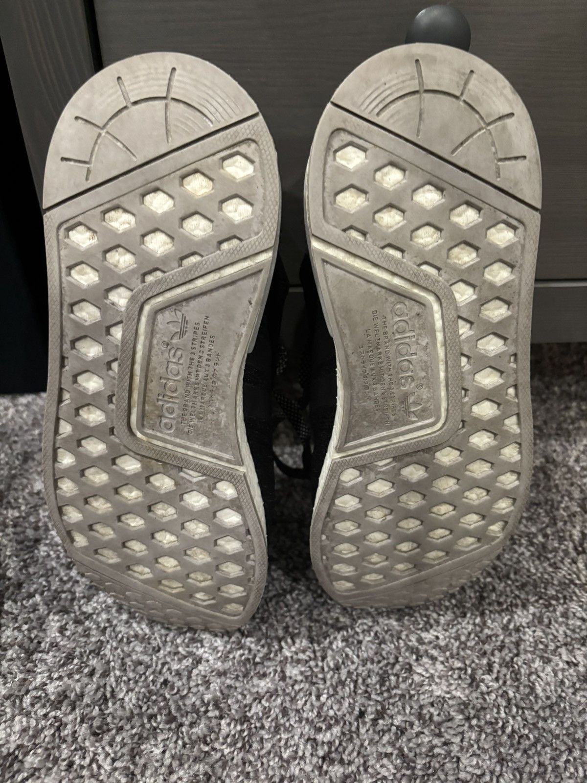 Adidas Adidas Originals NMD_R1 Running Sneaker - Black Carbon White Size US 9 / EU 42 - 3 Thumbnail