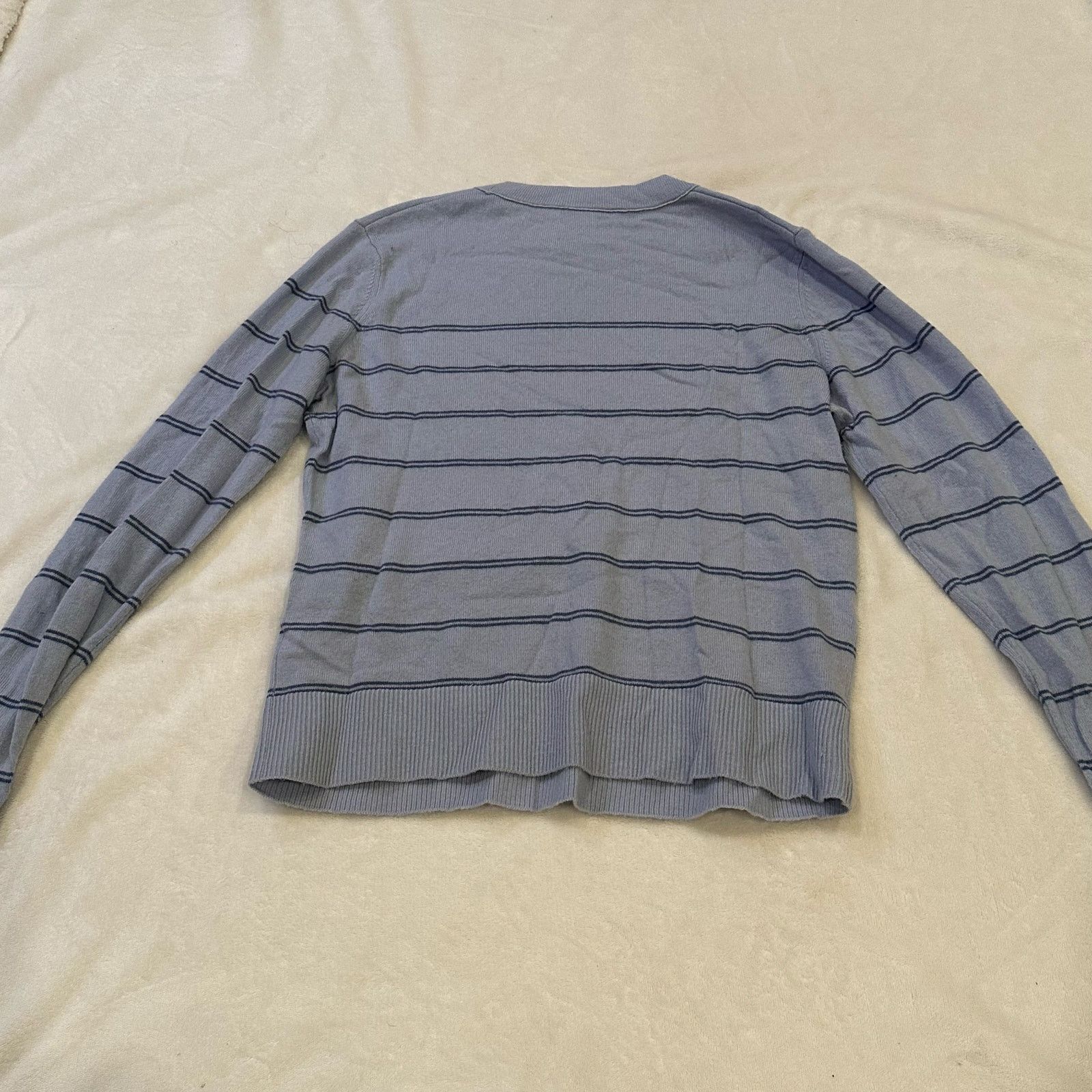 Vince Vince Blue Striped Wool Cashmere Sweater sz S Size S / US 4 / IT 40 - 3 Thumbnail
