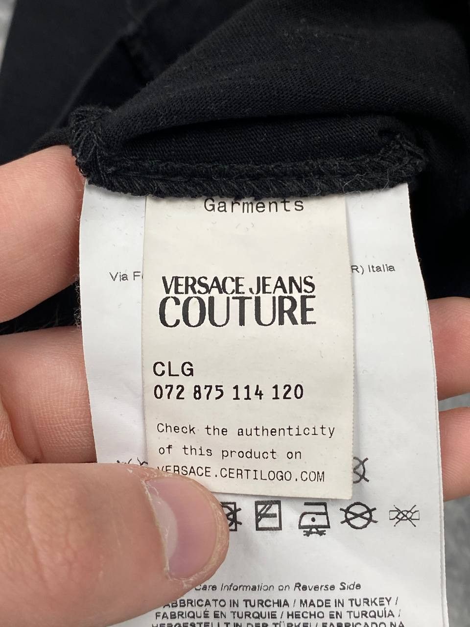 Versace Versace Jeans Couture T-Shirt Big Logo Men XS Black Size US XS / EU 42 / 0 - 7 Thumbnail