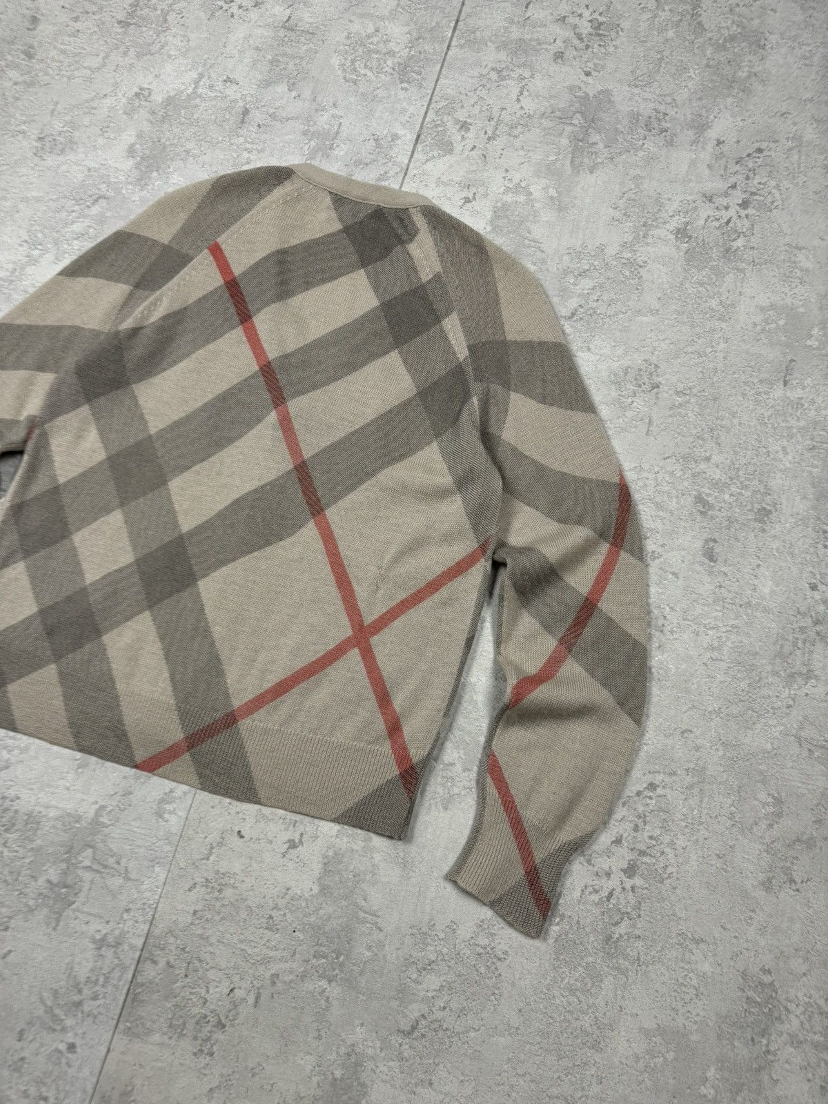 Burberry Women's Burberry Nova Check Wool Zip Cardigan Size L Size L / US 10 / IT 46 - 8 Thumbnail