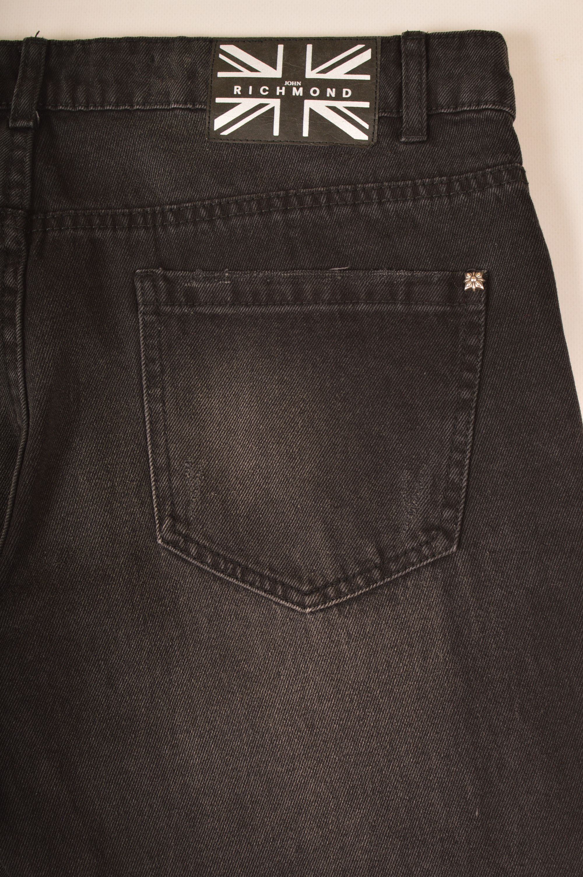 John Richmond × Richmond Denim John Richmond It's Only Rock'N'Roll Black Denim Jeans Size US 36 / EU 52 - 8 Thumbnail
