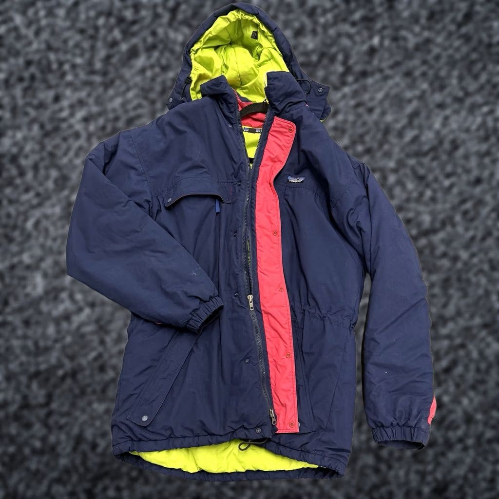 Patagonia VINTAGE Patagonia Jacket Mens L Pink Green Rain Coat Bright Rare Snow Weather Size US L / EU 52-54 / 3 - 1 Thumbnail