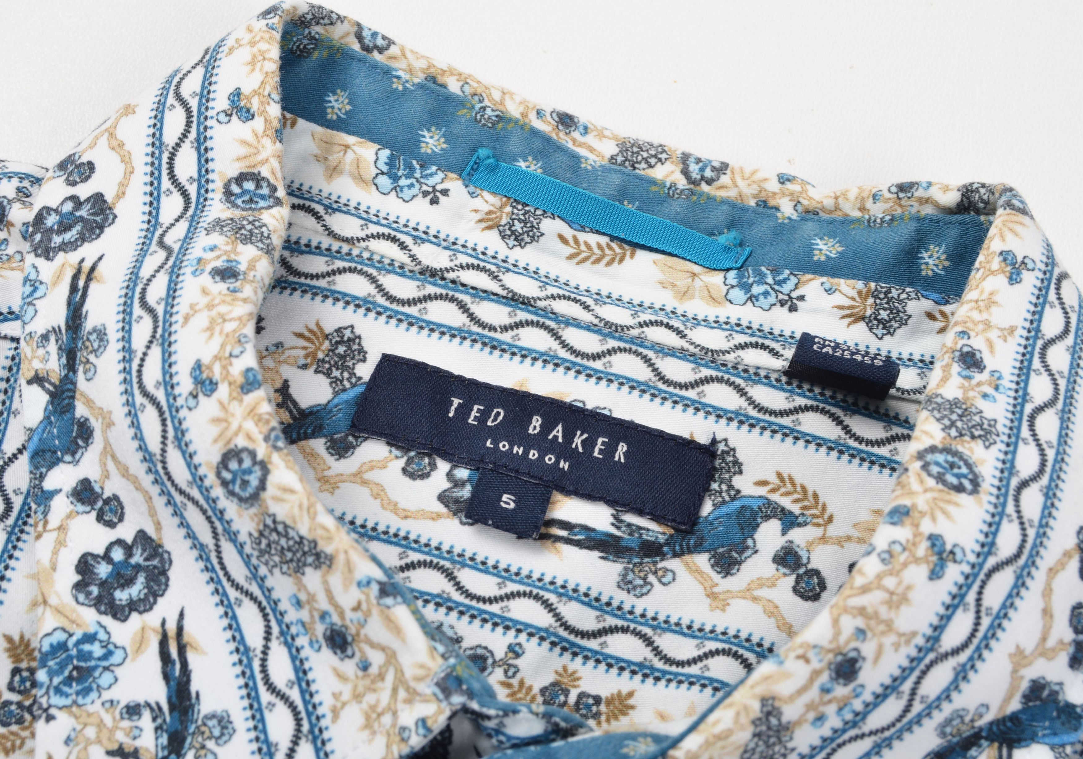 Ted Baker Ted Baker Long Sleeve Floral Birds Button Up Shirt Size US L / EU 52-54 / 3 - 5 Thumbnail