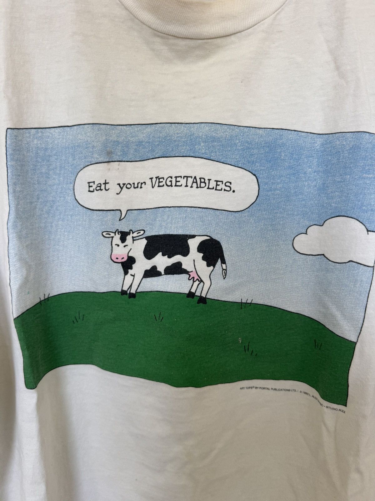 Vintage Vintage ‘Eat your vegetables’ T shirt Size US XL / EU 56 / 4 - 2 Thumbnail