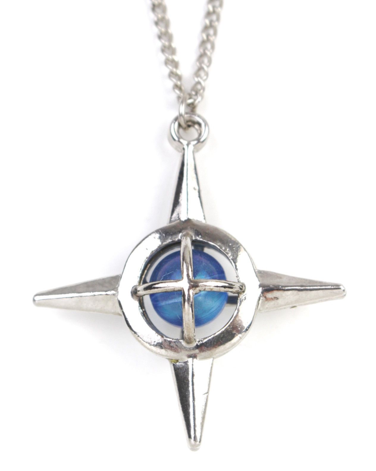 Vintage 2000S JAPANESE MADE COMPASS STAR ROTATING BLUE ORB NECKLACE Size ONE SIZE - 1 Thumbnail