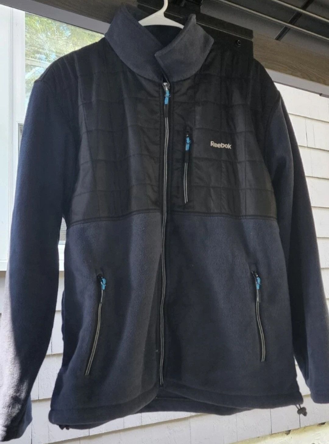 Reebok Men's Reebok Blue Black Zip Up Fleece Jacket Size Large Size US L / EU 52-54 / 3 - 1 Thumbnail