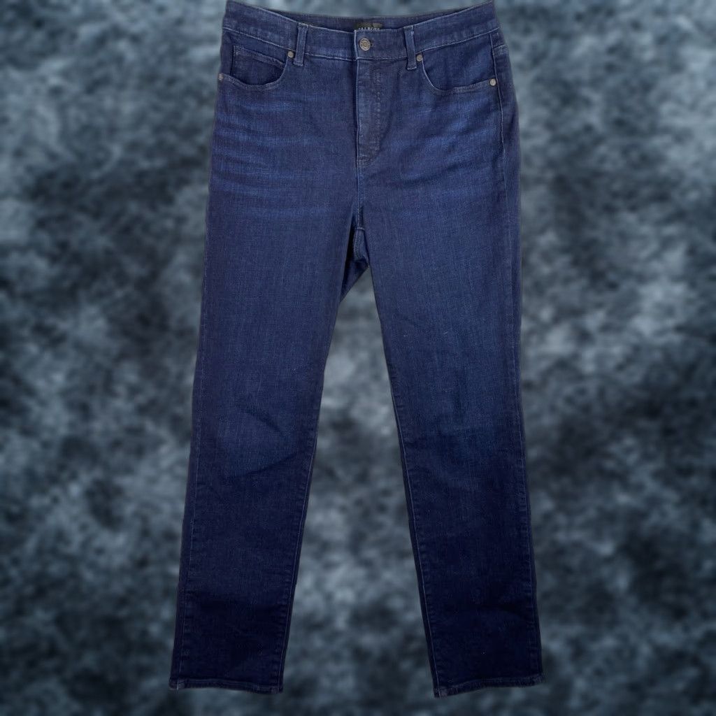 Talbots Talbots Jeans Womens Sz 10 Straight Denim Dark Wash 5-Pocket Stretch Blue Regular Size 32" / US 10 / IT 46 - 1 Thumbnail
