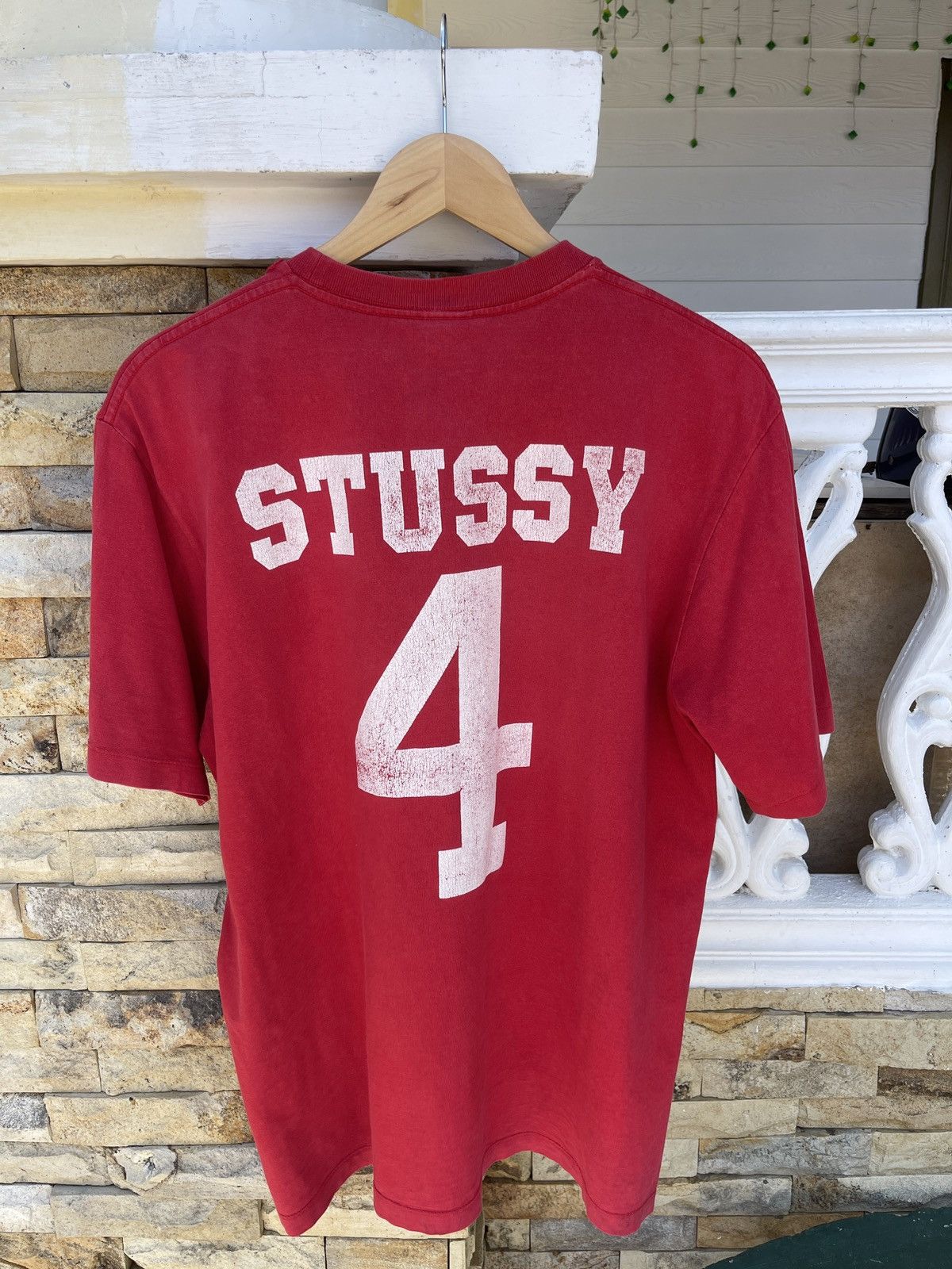 Stussy Rare🔥Vintage STUSSY United 4 Red T Shirt Size US XL / EU 56 / 4 - 2 Thumbnail