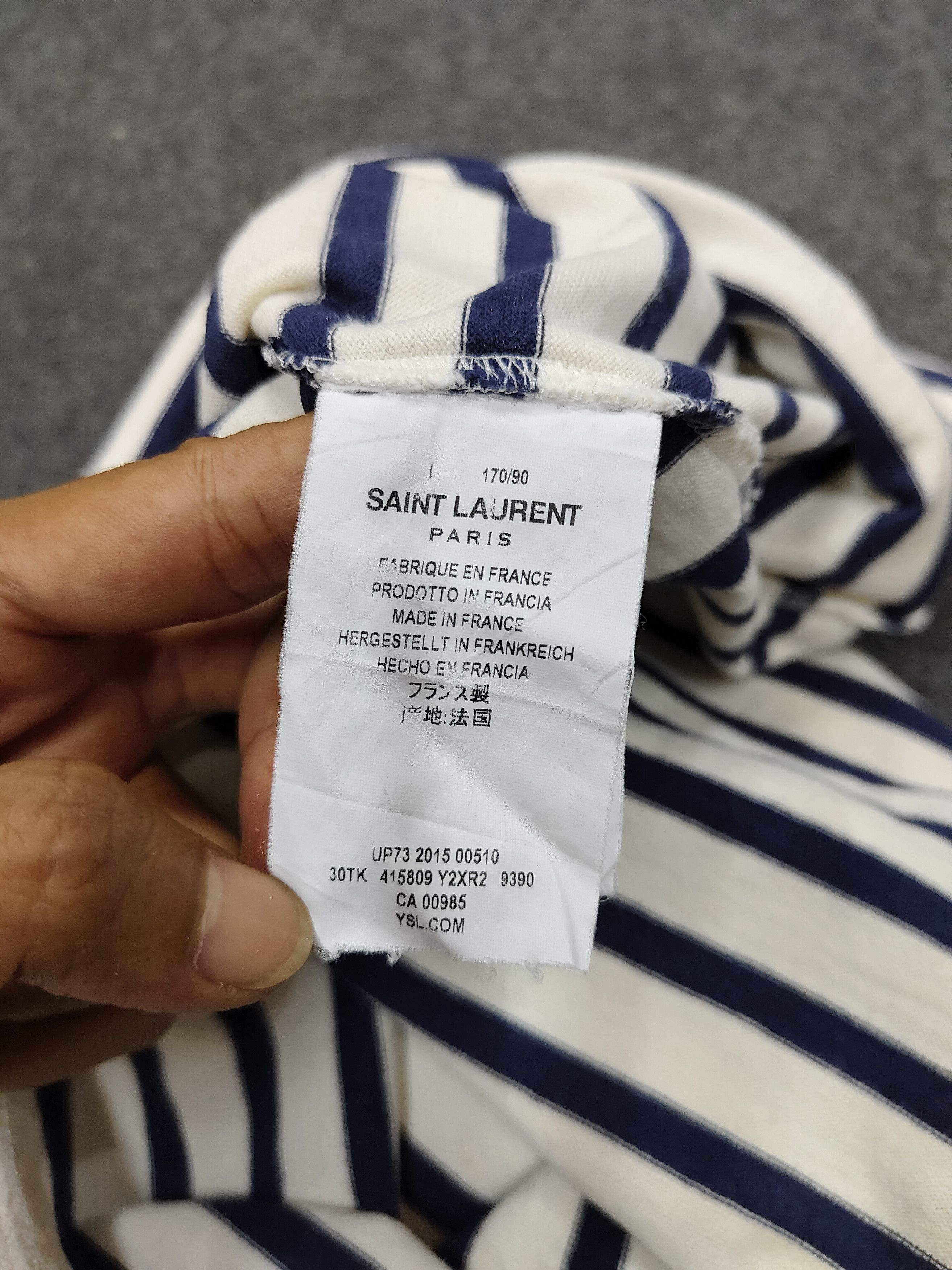 Saint Laurent Paris Saint Laurent- Classic Nautical Breton Stripe Sleveeless Top Size L / US 10 / IT 46 - 9 Thumbnail