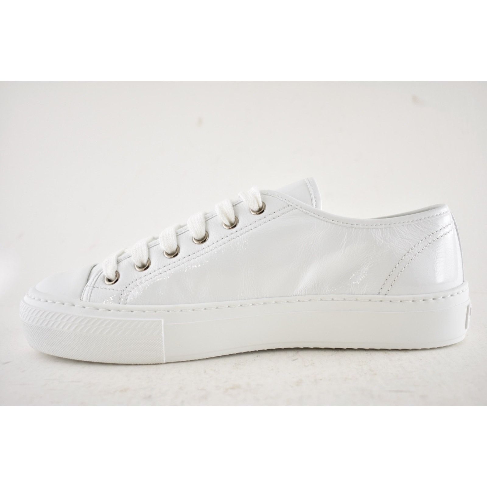 Prada Prada Smash Patent Logo Lace Up Flat Low Top Sneaker 40 Size US 10 / IT 40 - 13 Thumbnail