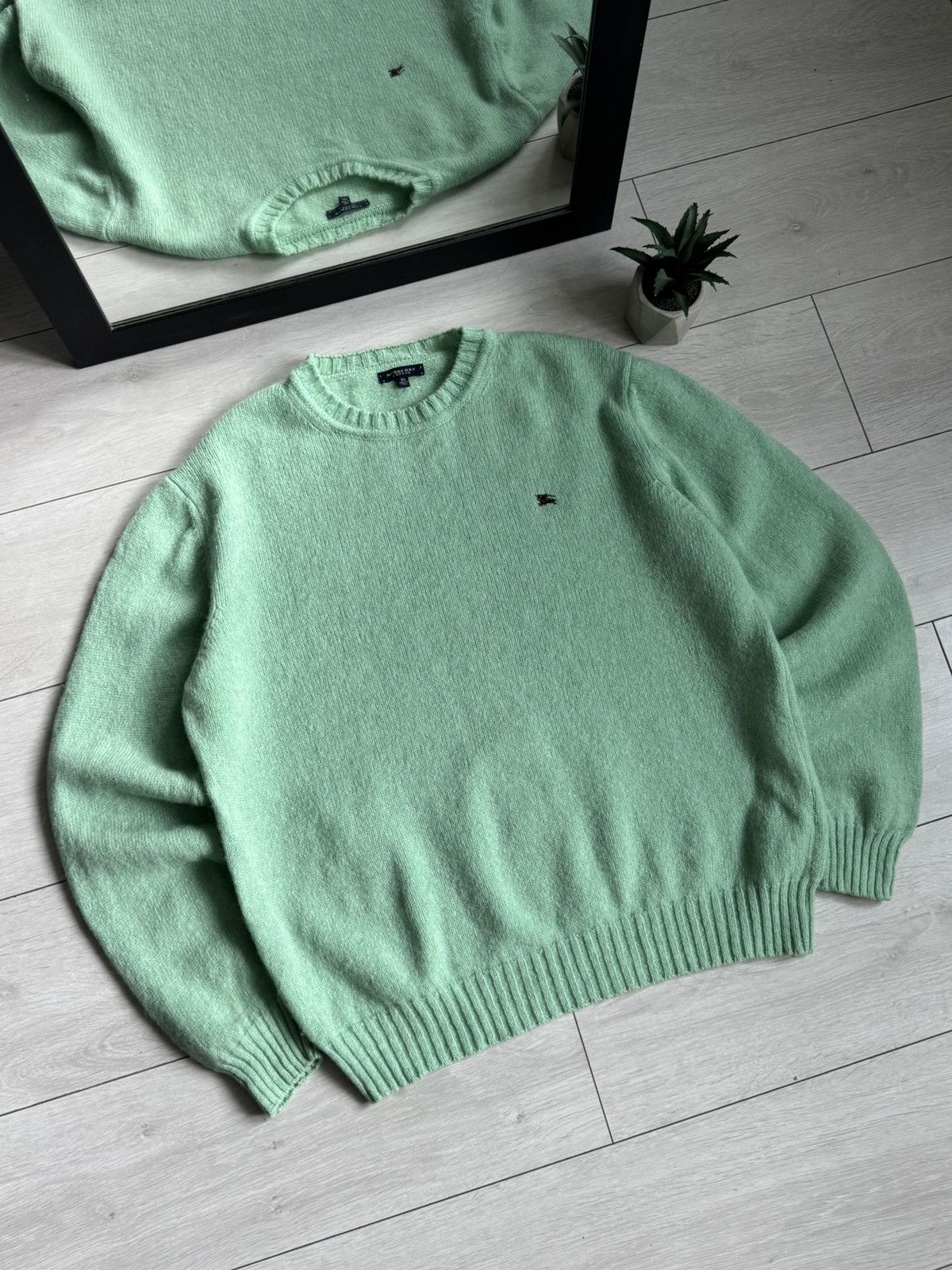 Burberry Vintage Burberry Shetland Wool Luxury Sweater Size US XL / EU 56 / 4 - 2 Thumbnail