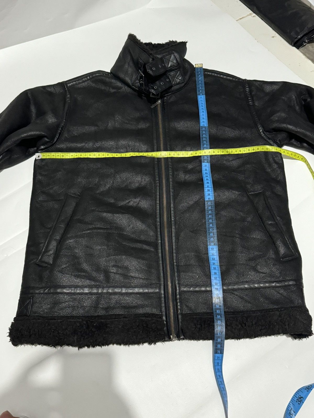 ジャケット・アウター 00s japanese label fur leather jacket