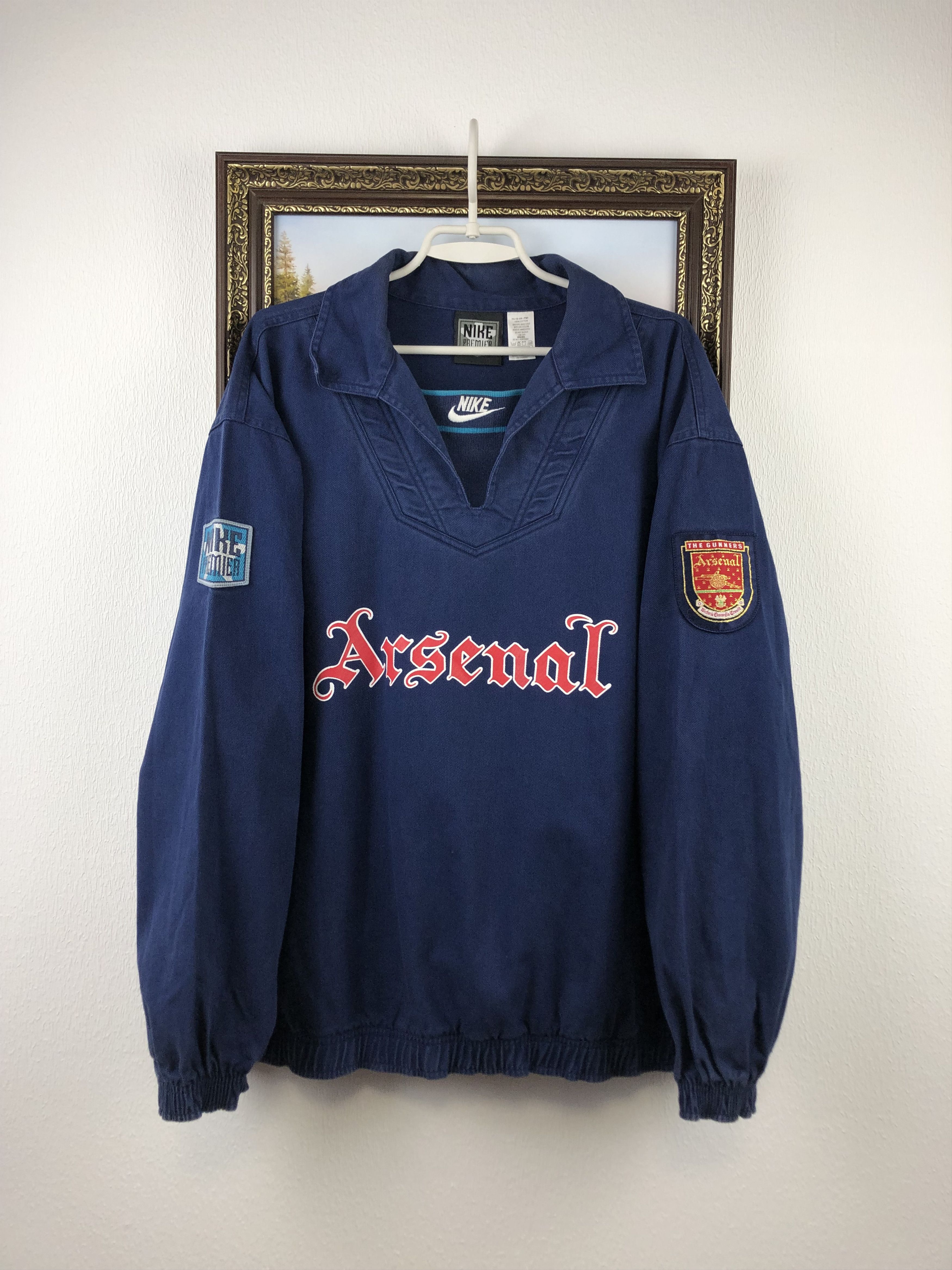 Nike Vintage Premier Arsenal Player Warm Up Sweatshirt Jacket Size US XL / EU 56 / 4 - 1 Thumbnail