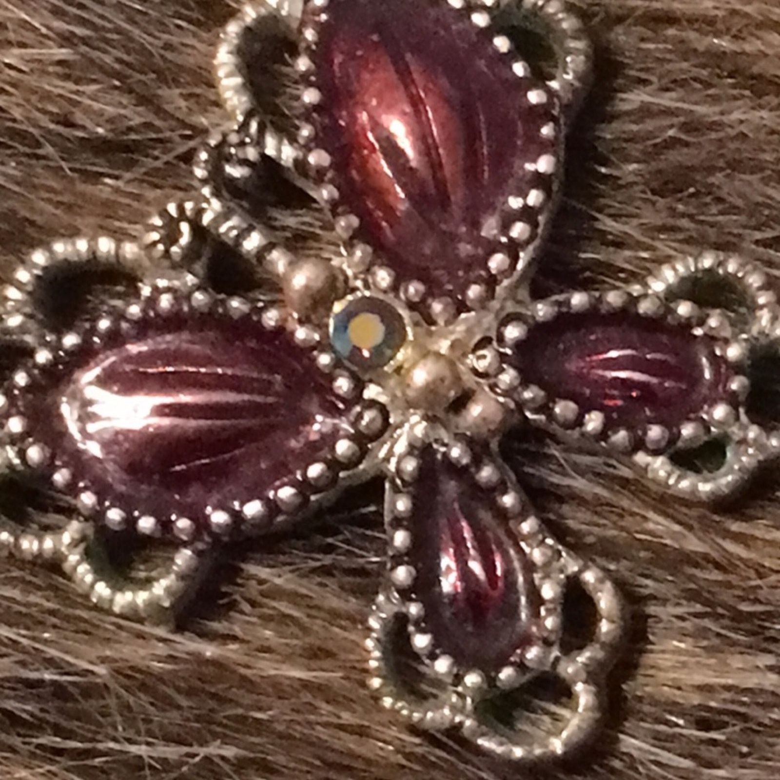 Jewelry Bronze enamel butterfly necklace sparkle accents Size ONE SIZE - 7 Thumbnail