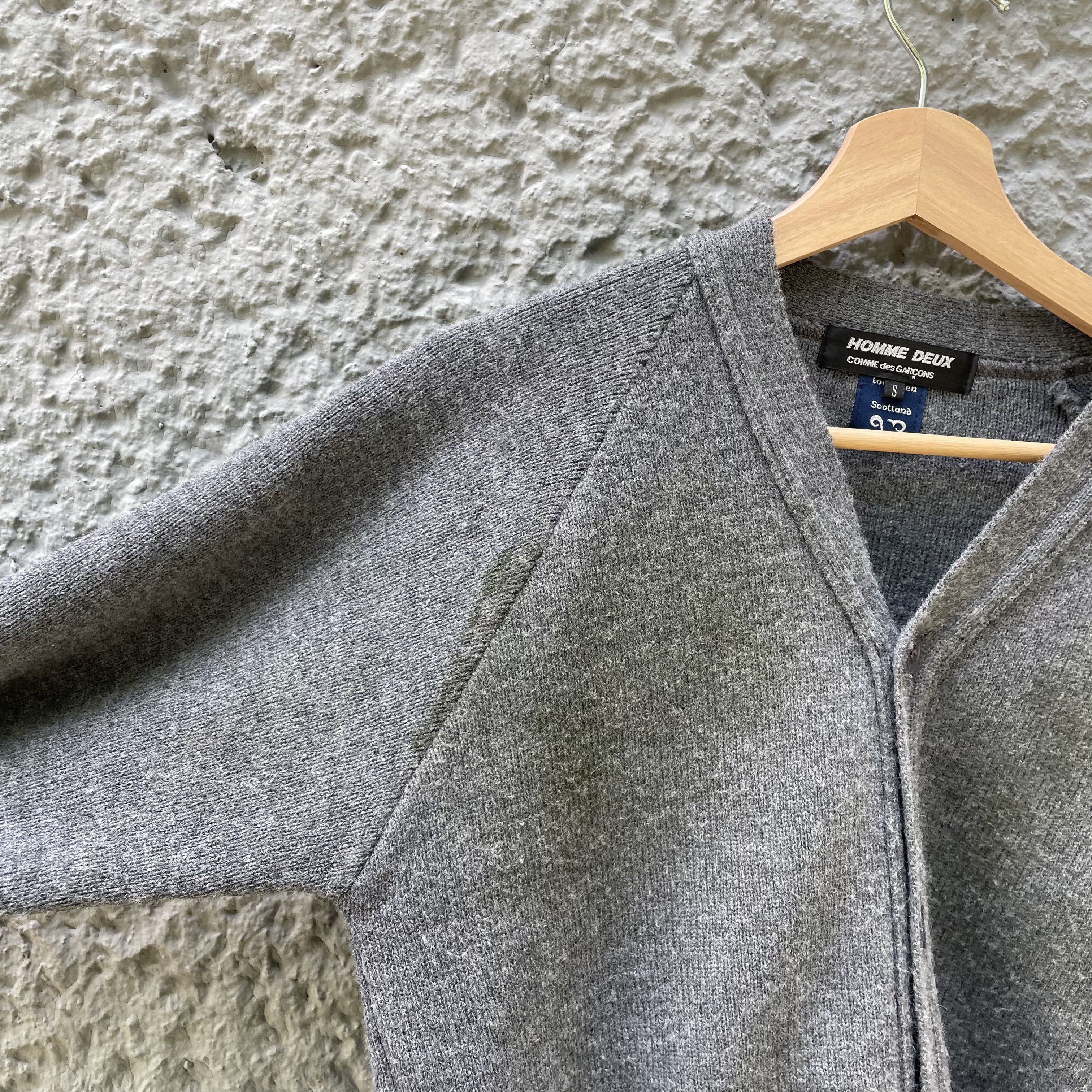 CDG Homme Deux Lochaven of Scotland Stained Cardigan Knit