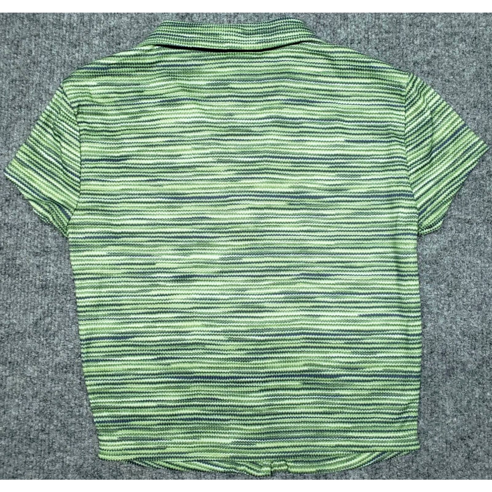 Vintage Rue21 Shirt Top Womens XS Green Space Dye Stretch Button Up Collared New Size XS / US 0-2 / IT 36-38 - 6 Thumbnail