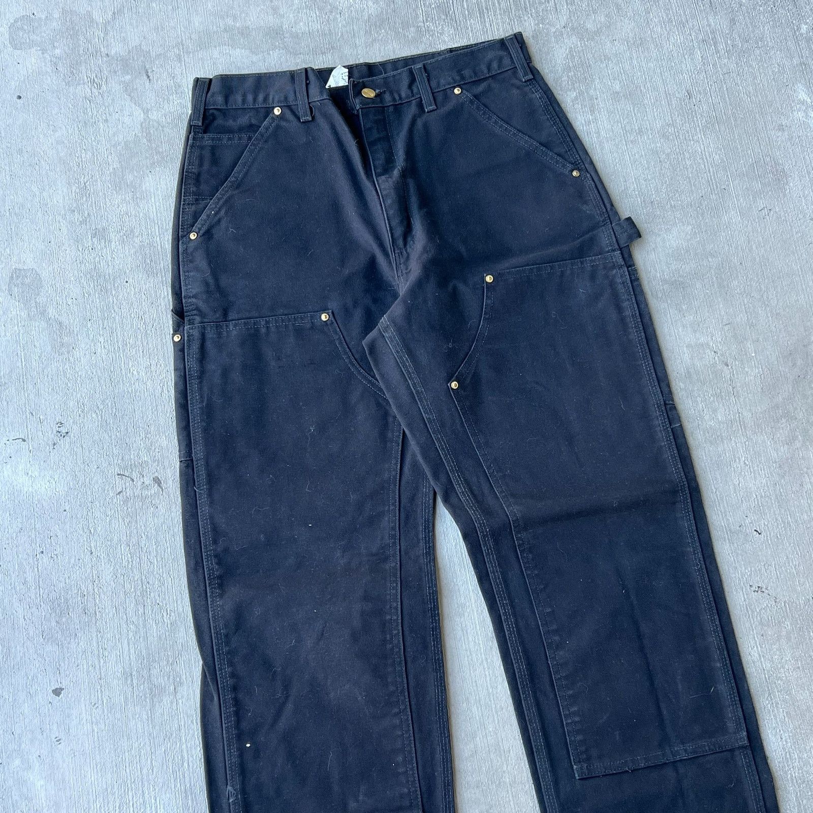 Carhartt × Vintage Carhartt black double knee work wear carpenter pants Size US 31 - 2 Thumbnail