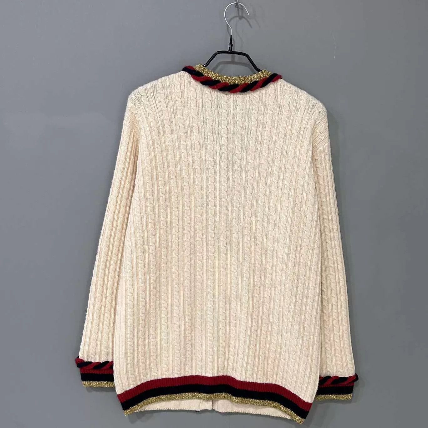 Gucci GUCCI Gold Thread Knit Cardigan Women's XXS Size XXS / US 00 / IT 34 - 3 Thumbnail