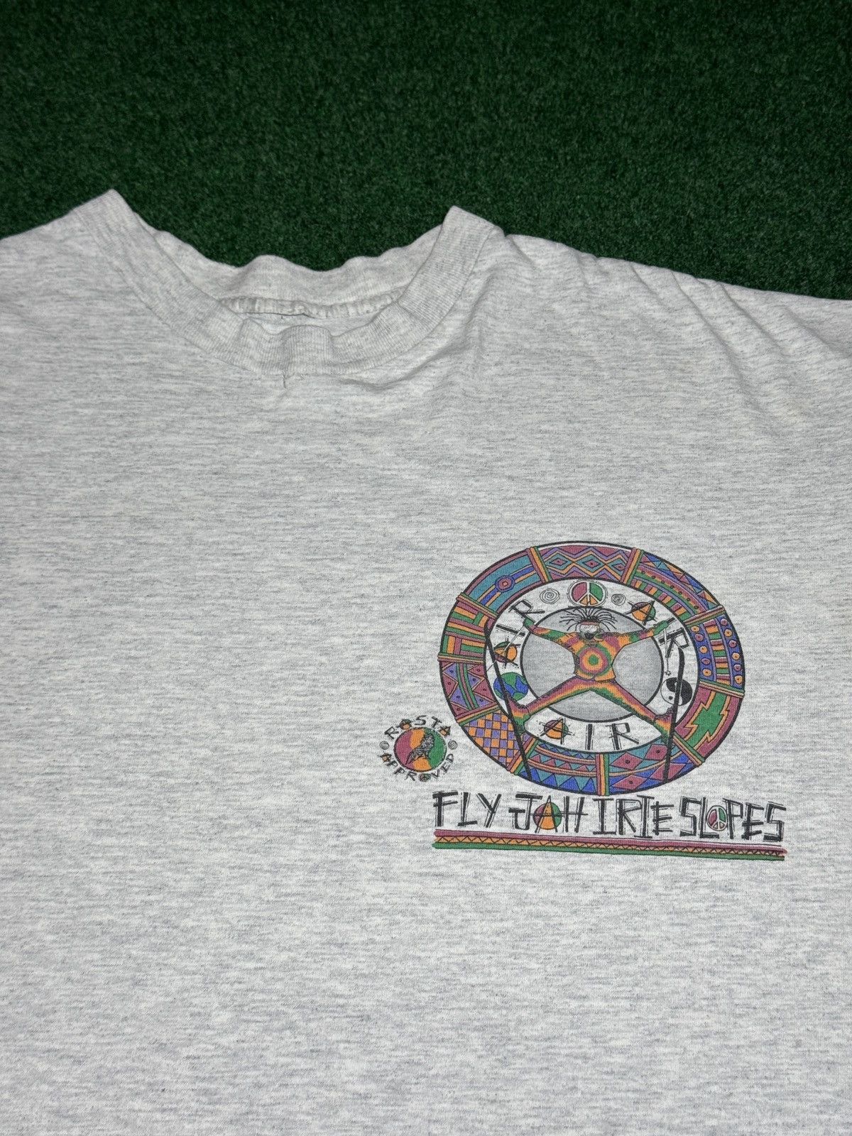 Vintage Vintage Rasta Ski Slopes Skiing T Shirt 90s XL T Shirt Size US XL / EU 56 / 4 - 4 Thumbnail