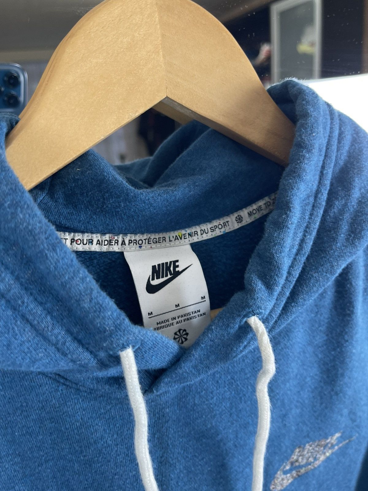 Nike Nike "Move to Zero" Sustainable Speckled Logo Hoodie Blue Size US M / EU 48-50 / 2 - 3 Thumbnail