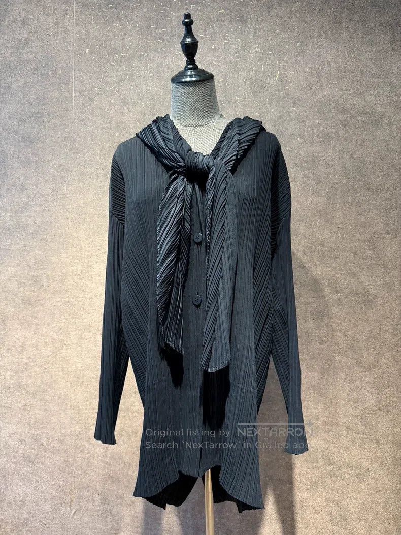 Issey Miyake Issey Miyake Scarf Bow Cardigan Coat Size L / US 10 / IT 46 - 1 Thumbnail