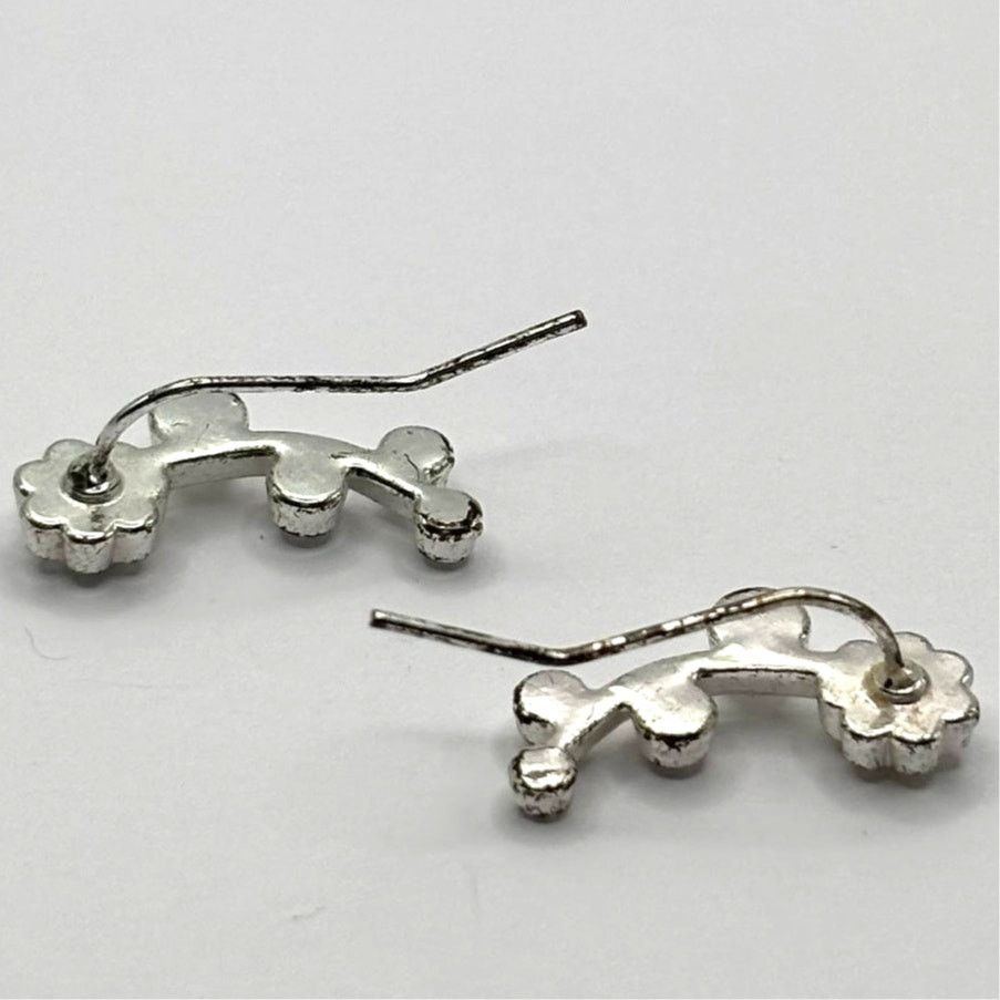Other Silver Floral Crystal Earrings Size ONE SIZE - 3 Thumbnail