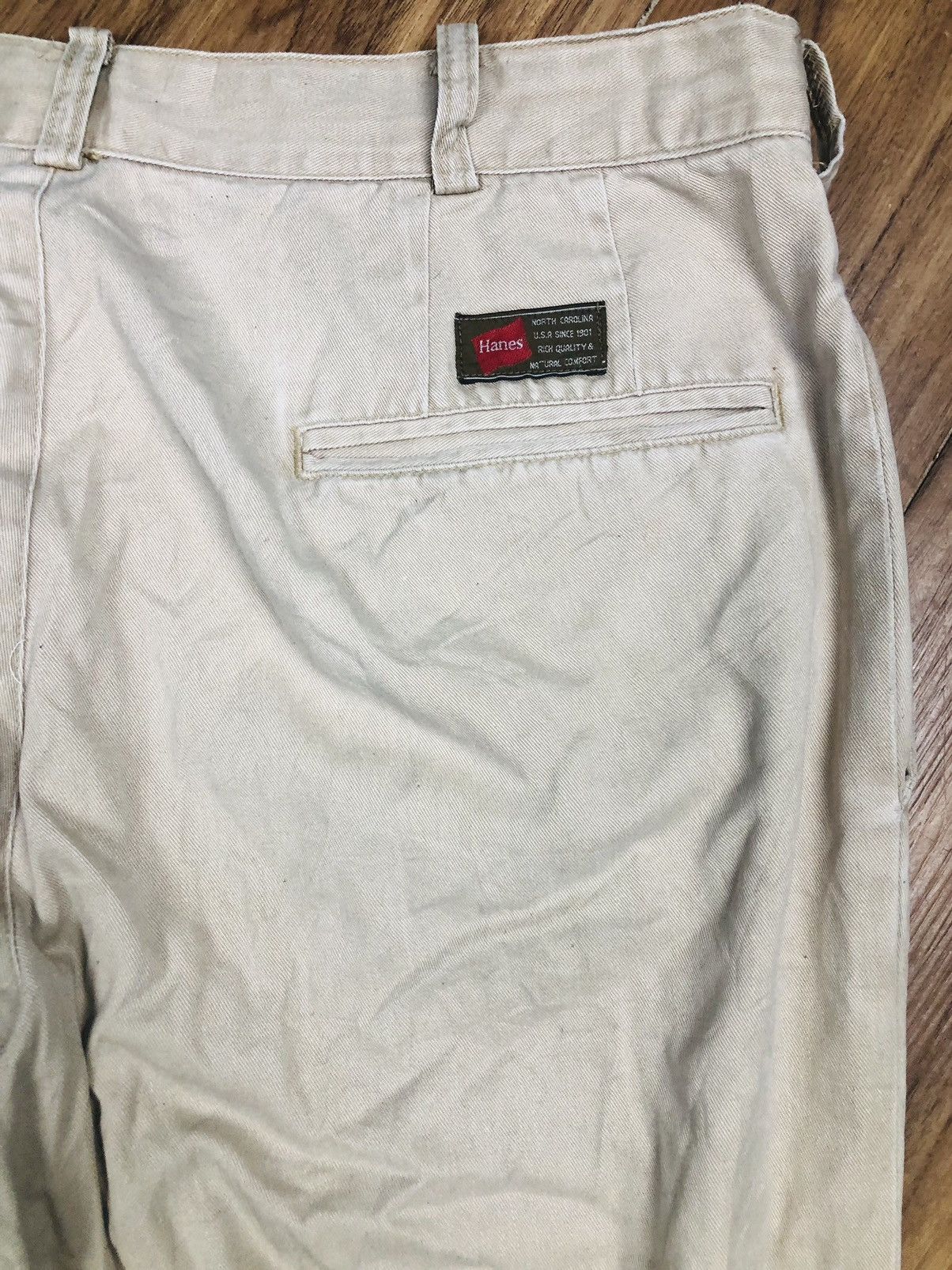 Hanes Unique Hanes Khaki Patchwork Pants Distressed (37) Size US 35 - 19 Thumbnail
