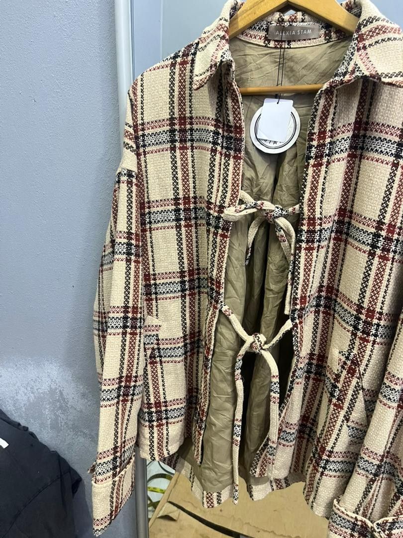 Japanese Brand Alexia Stam Plaid Jacket Deadstock w/ Retail Tag Size US XL / EU 56 / 4 - 5 Thumbnail