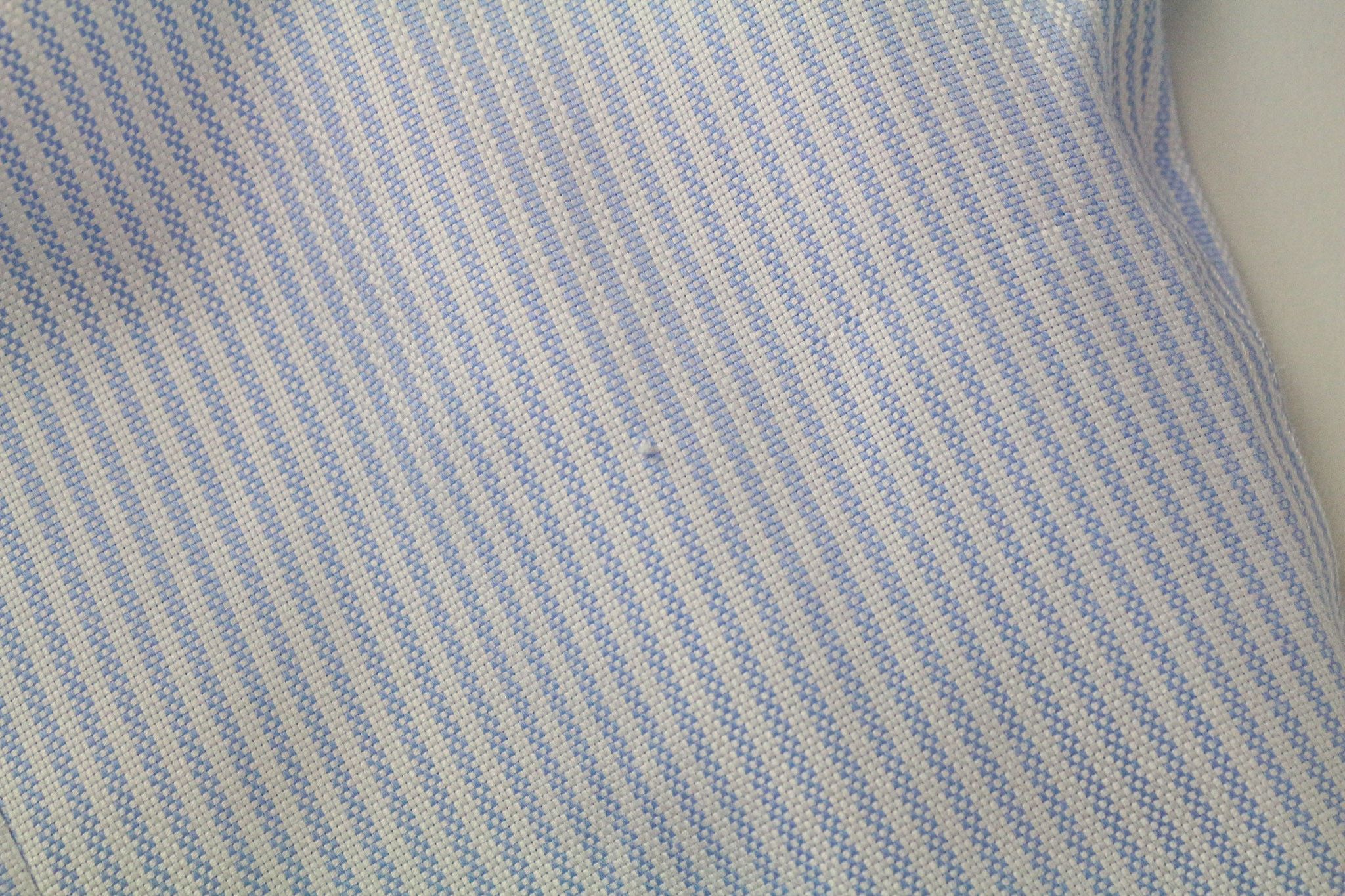 Suitsupply 38/15 Extra Slim Blue Cotton Stripe Shirt 79314 Size 38R - 9 Thumbnail