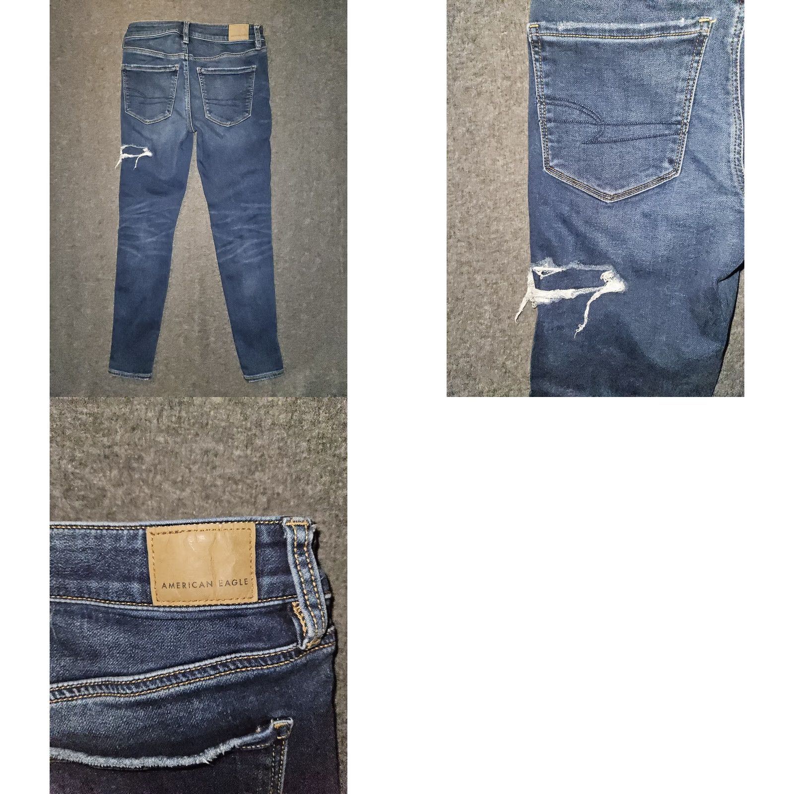 American Eagle Outfitters American Eagle High Rise Jeans Womens 6 Regular Distressed Stretch Preppy Size 28" / US 6 / IT 42 - 8 Thumbnail